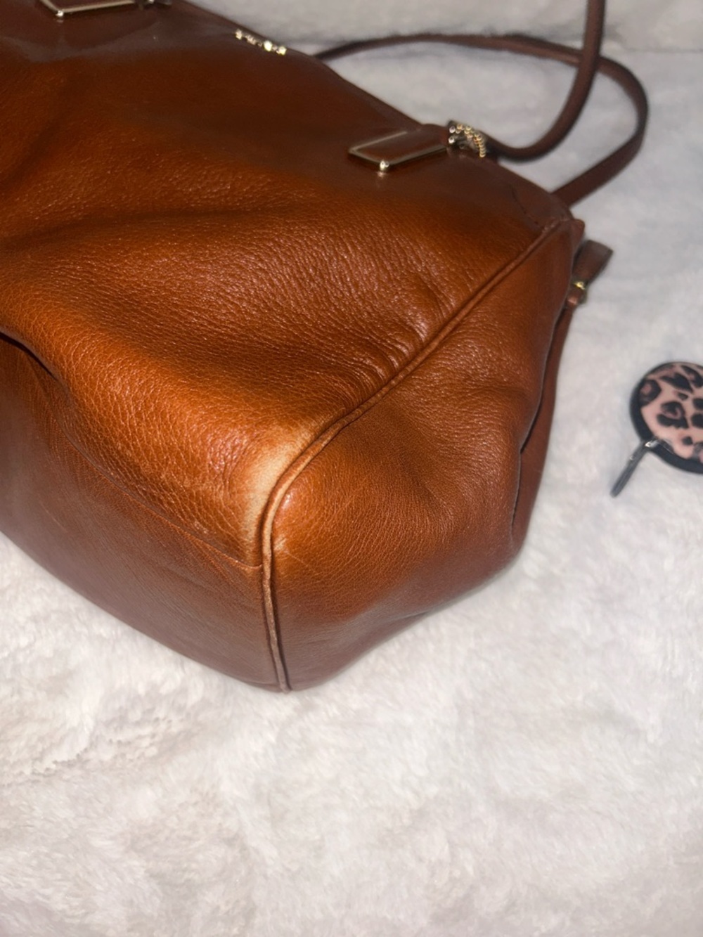 Coach Chestnut Brown Leather Shoulder Bag with Signature Tag 25161 - Picture 7 of 15